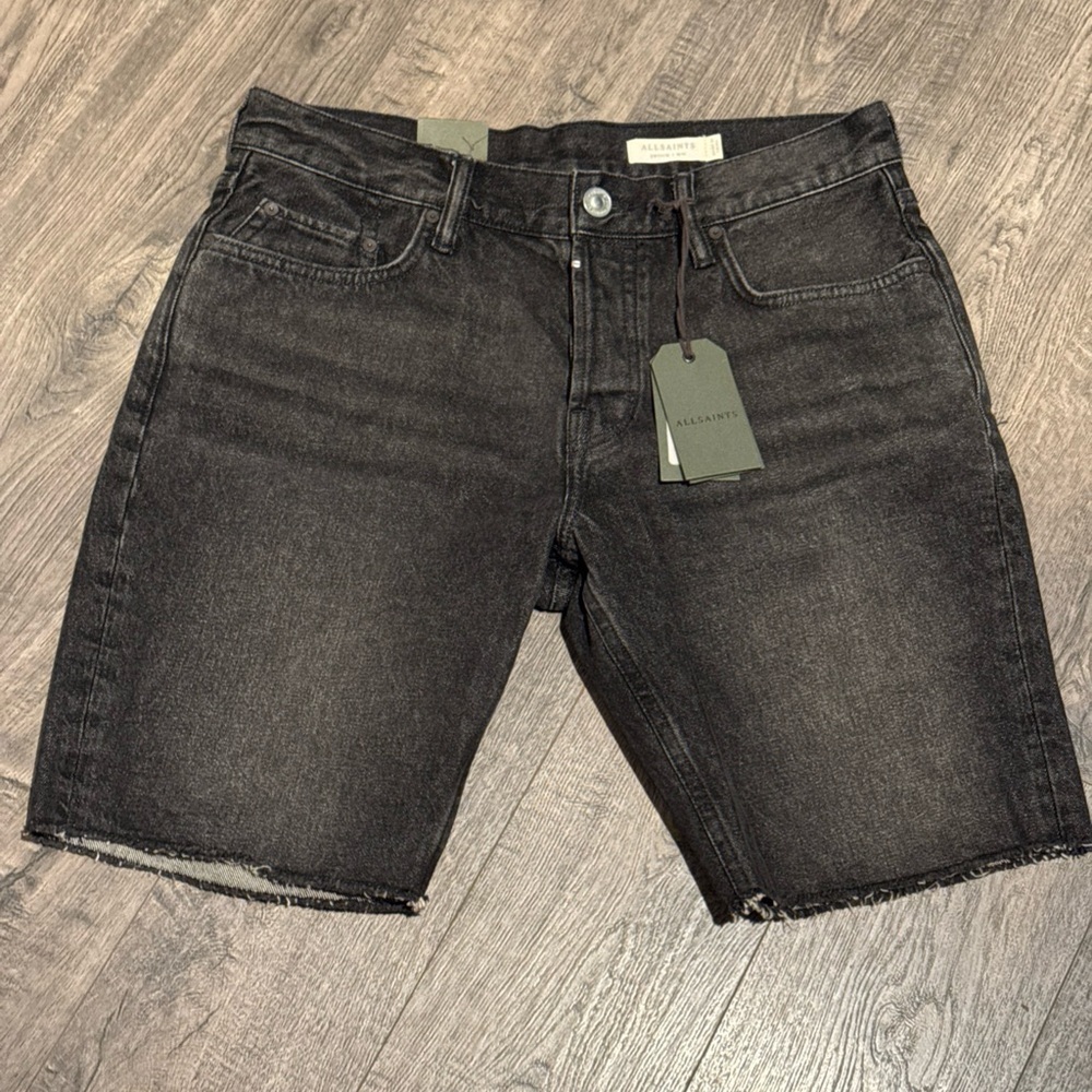 All Saints Switch Men’s Skinny Raw Hem Shorts New With Tags - Picture 2 of 6